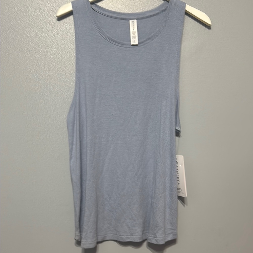 Athleta Blue Sleeveless Muscle Tee Lightweight